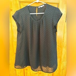 DR2 Whimsigoth Goth Fairycore Black Embossed Sheath Tank Blouse Size Medium